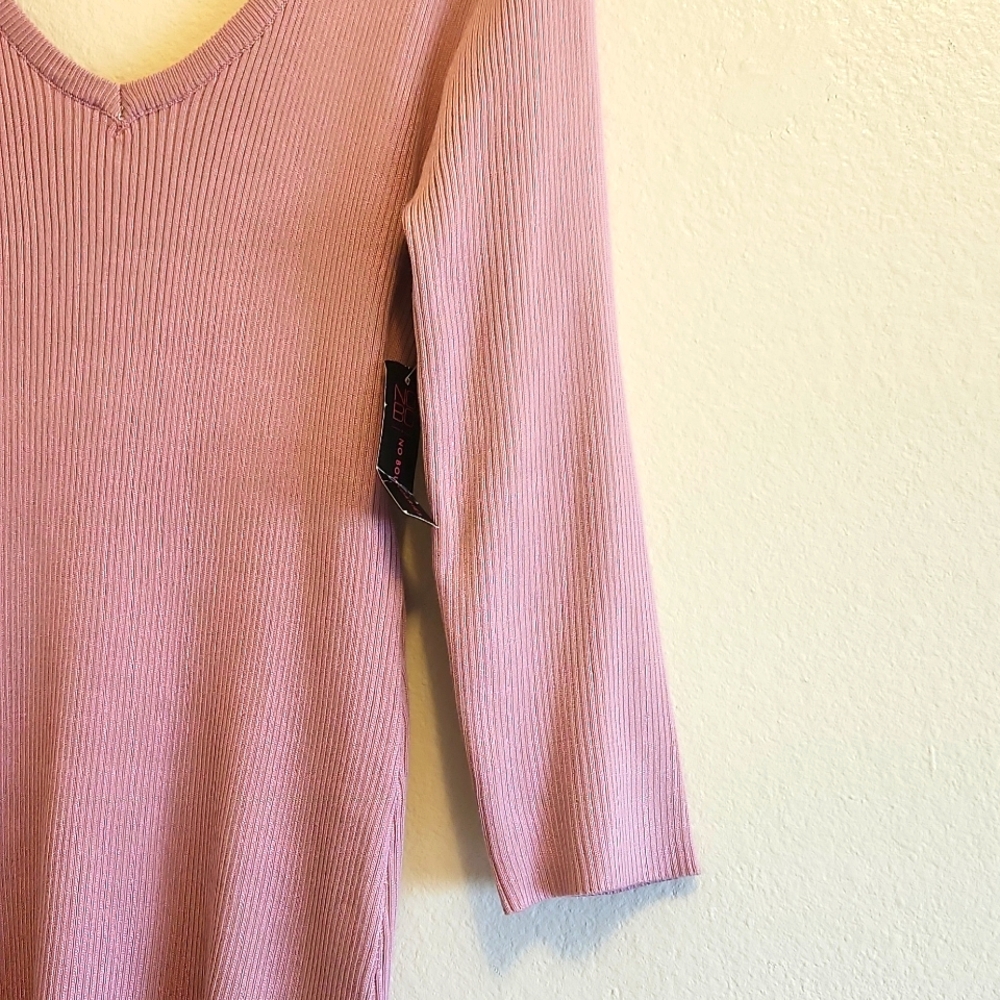 NWT Pink Ribbed Barbiecore Bodycon Midi Size XL Juniors/Women's Large 12-14 - Picture 10 of 16